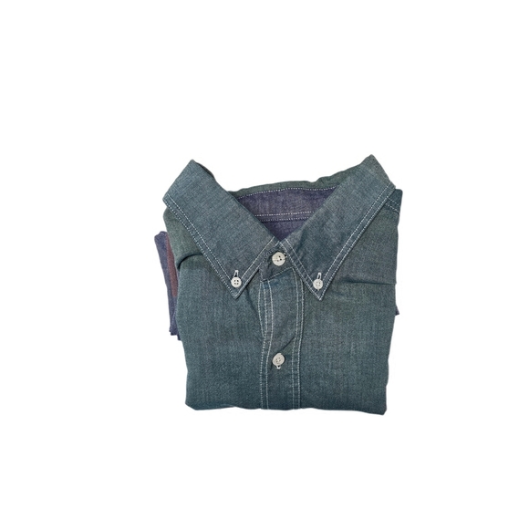 Eddie Bauer Color Block Shirt Blue Green Red Mens Outdoors 100% Cotton XXLT - Picture 13 of 14